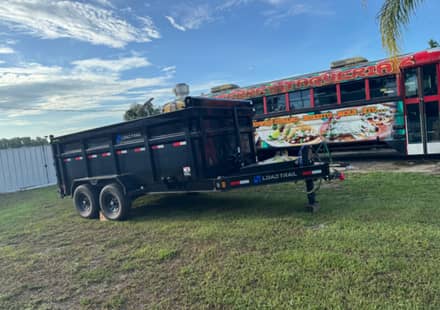 RHR dump trailer on a commercial job