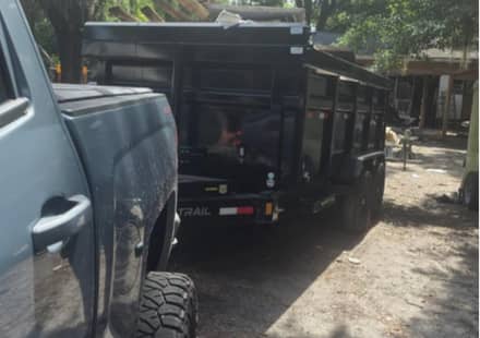 The RHR truck and dump trailer ready for a job